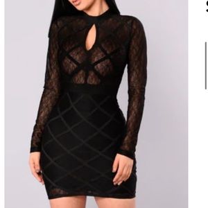 Fashion Nova Black Dress Size Large. Never worn.